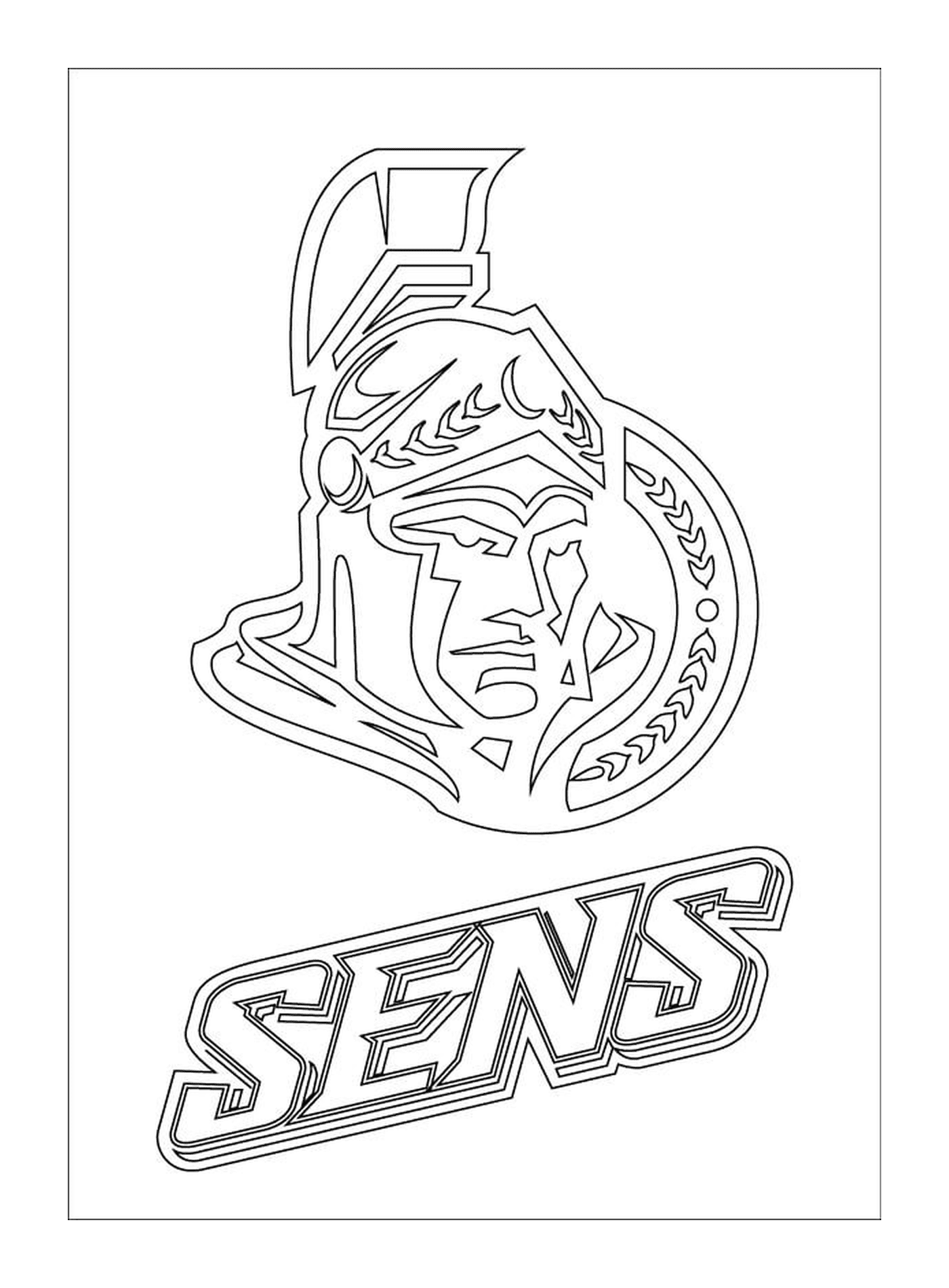 coloriage ottawa senators logo lnh nhl hockey sport