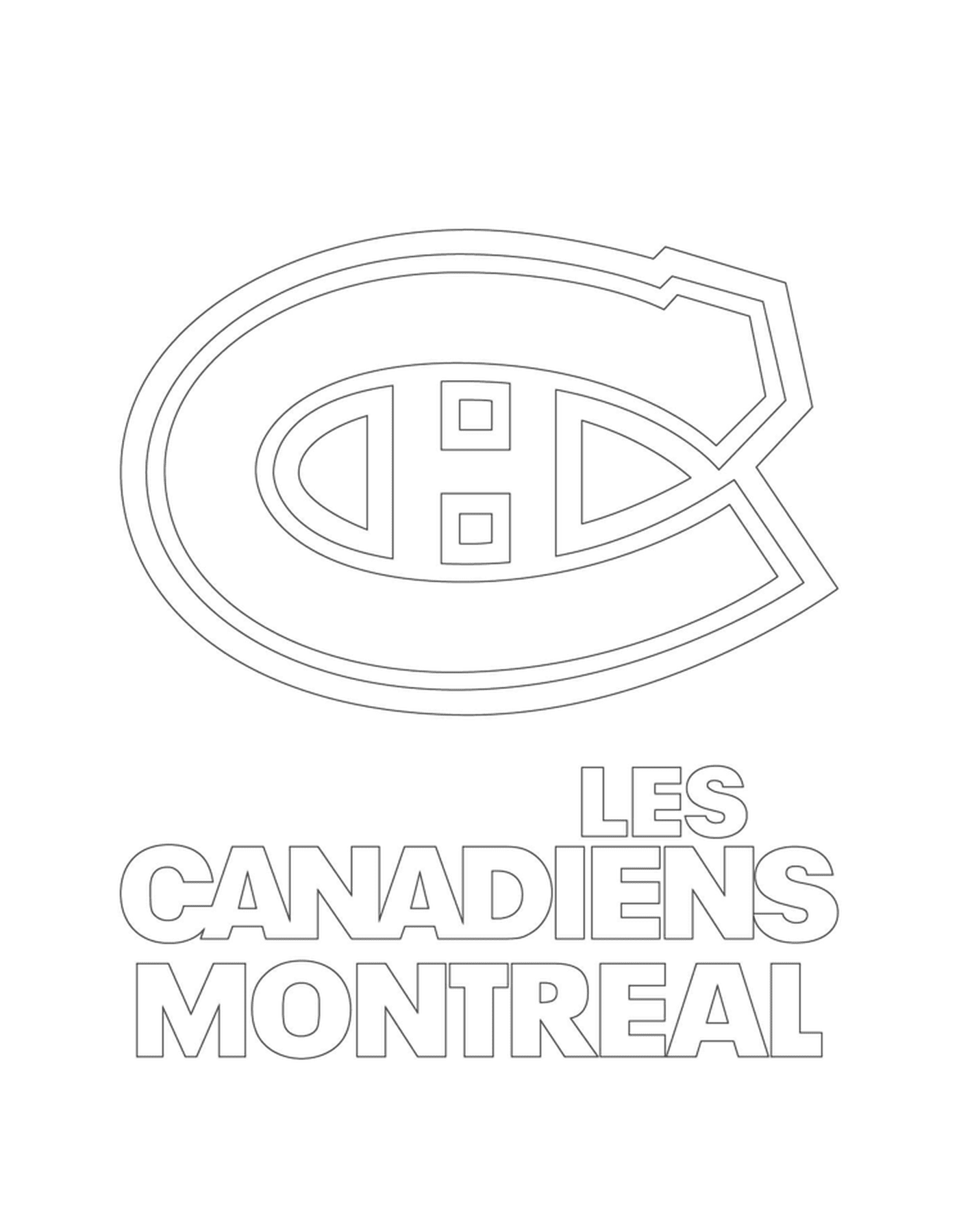 coloriage les canadiens de montreal habs logo lnh nhl hockey sport1