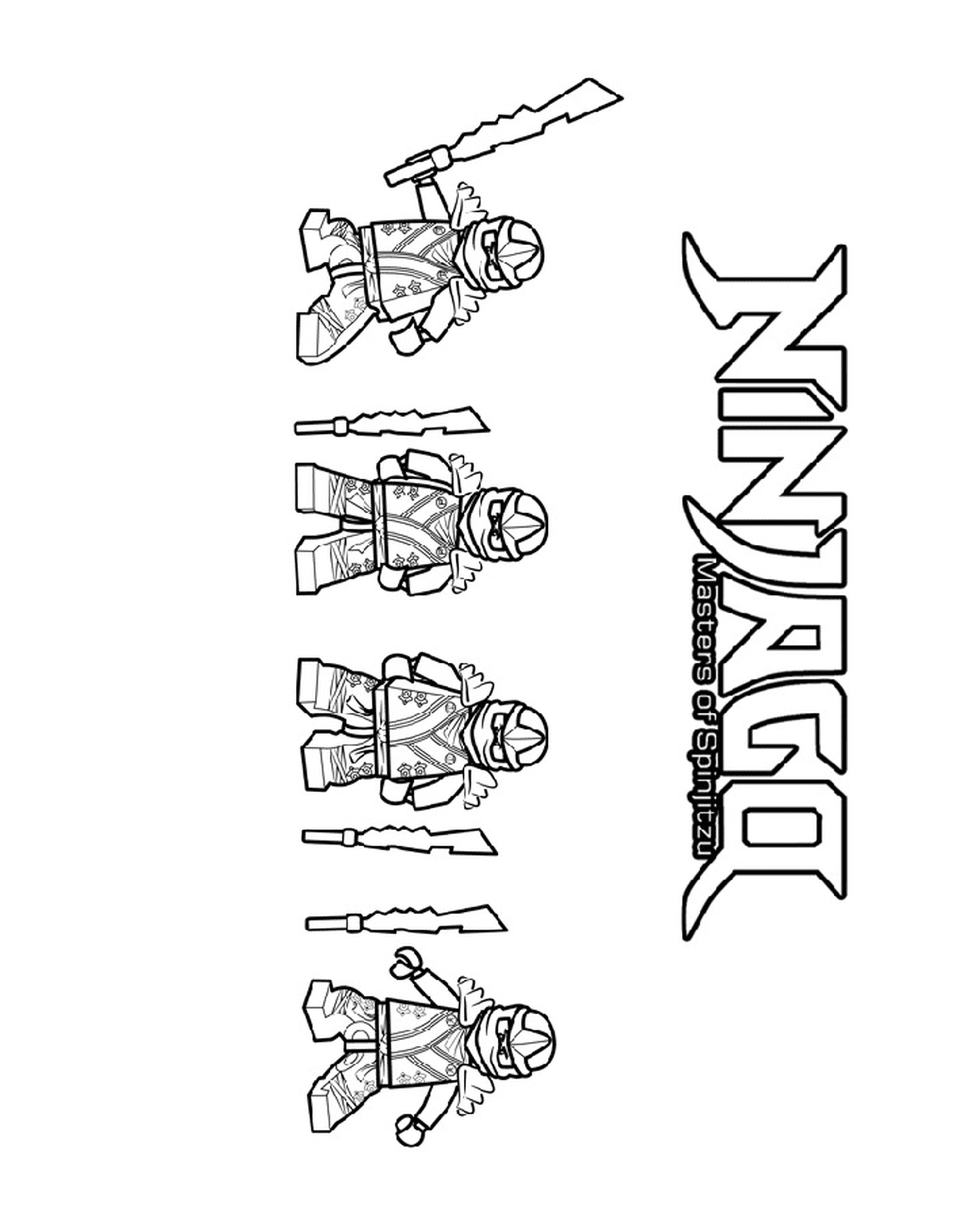coloriage 4 ninjago ninja