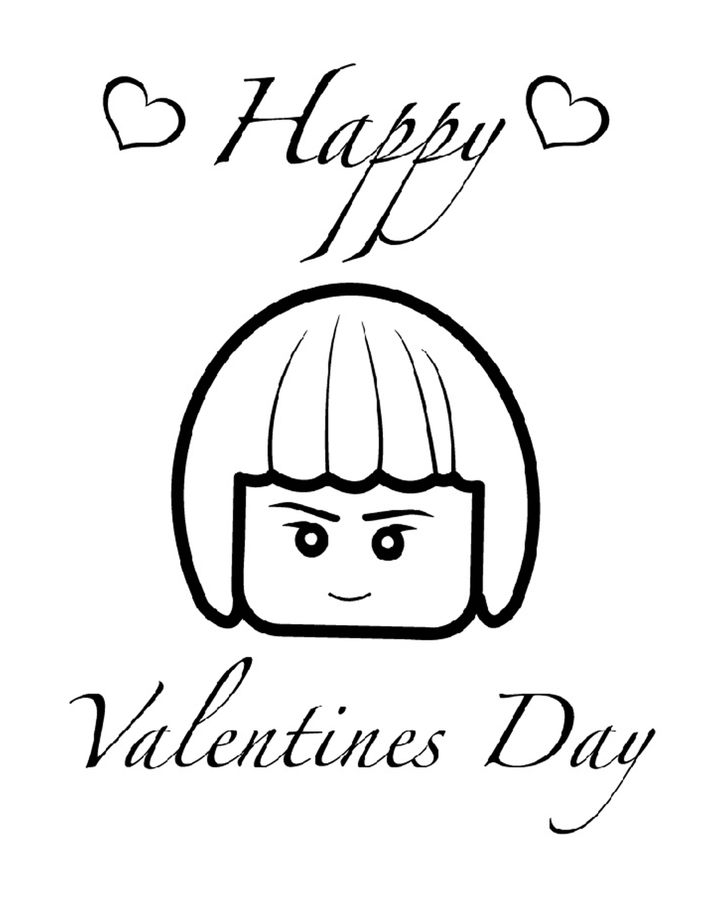 coloriage dessin ninjago nya saint valentin