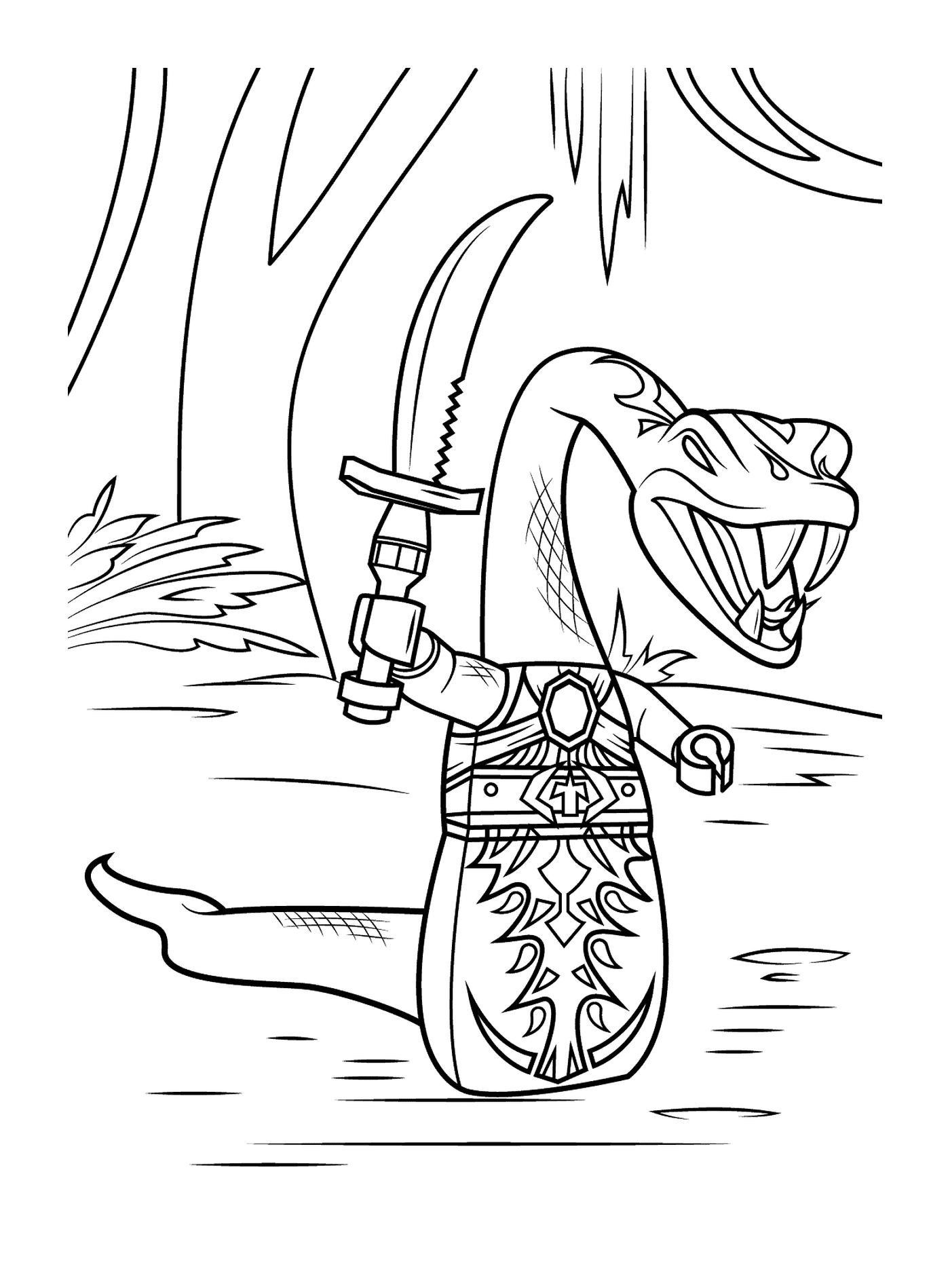 coloriage lego ninjago serpent pythor
