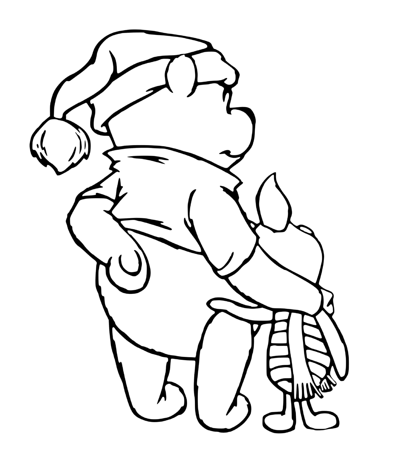coloriage Winnie the Pooh Piglet back view