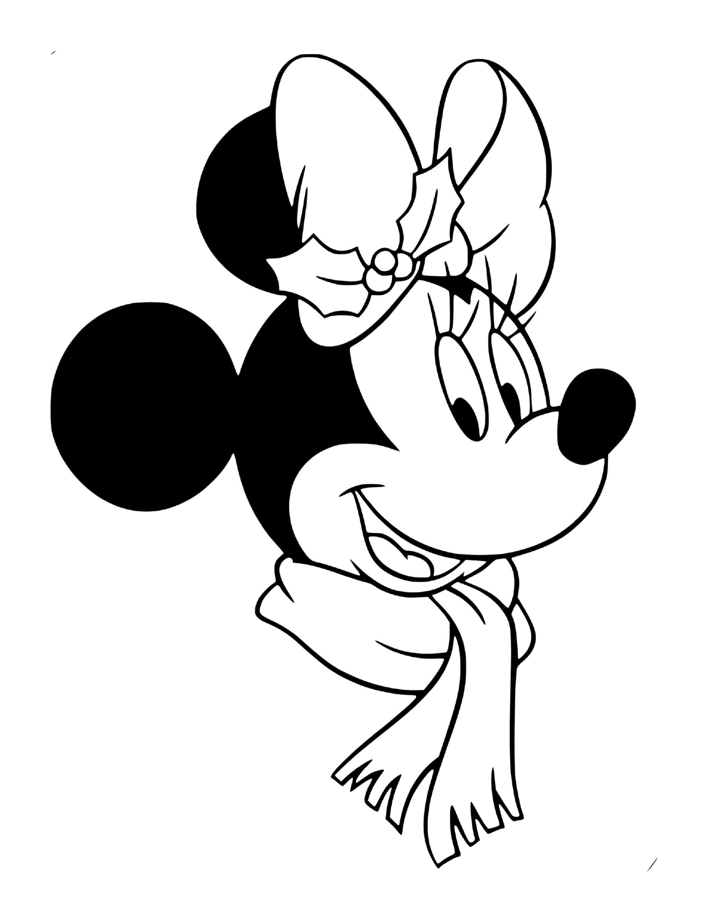 coloriage Minnie Mouse Cute Face