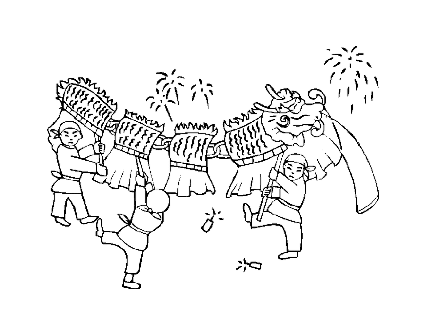 nouvel an chinois dragon defile