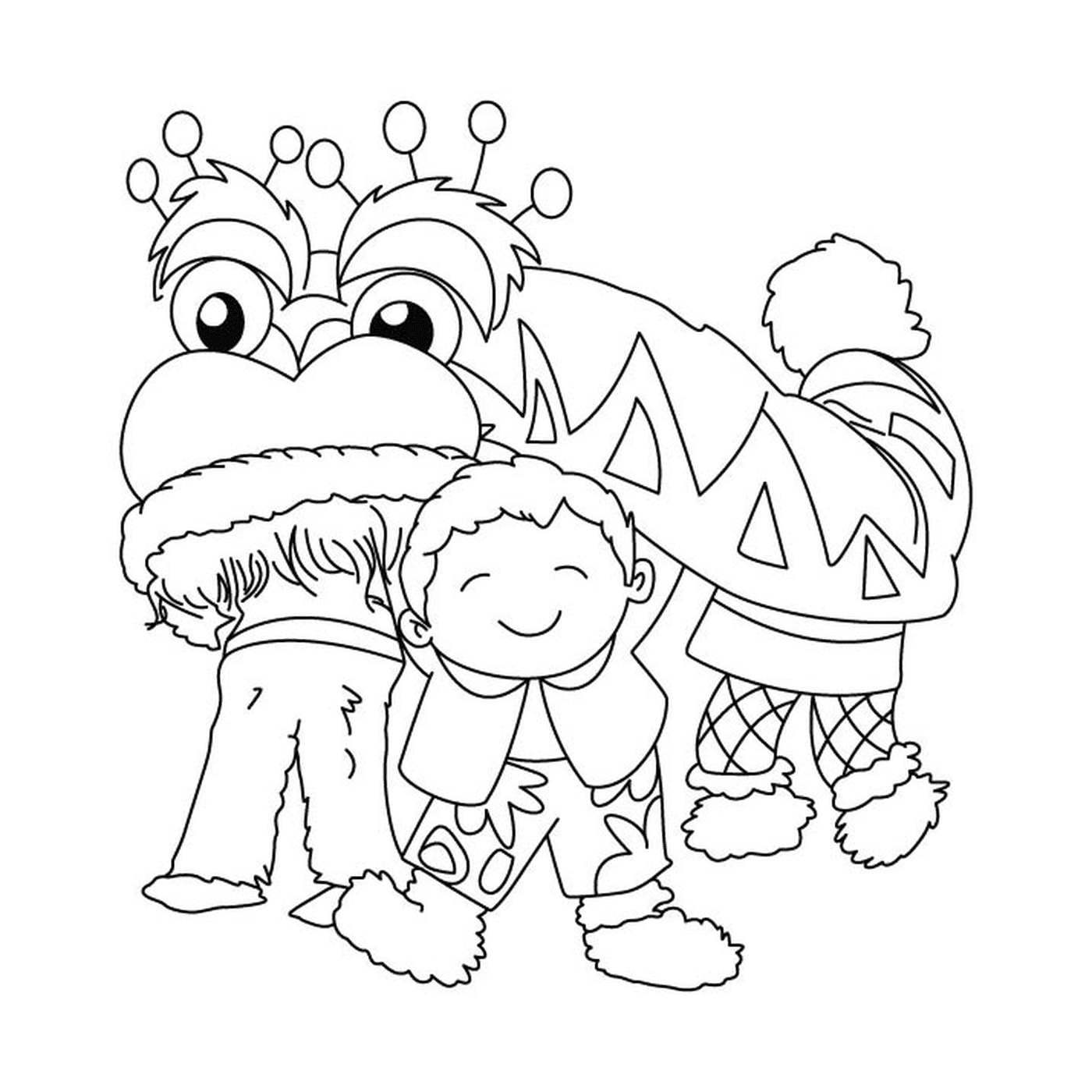 coloriage dragon nouvel an chinois kids best