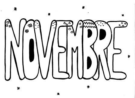 coloriage mois de novembre graphisme