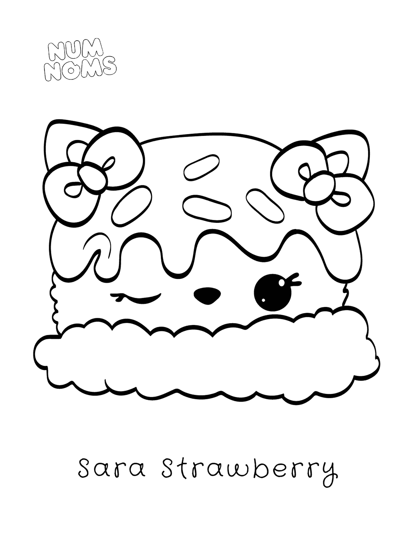coloriage Sara strawberry Num Noms