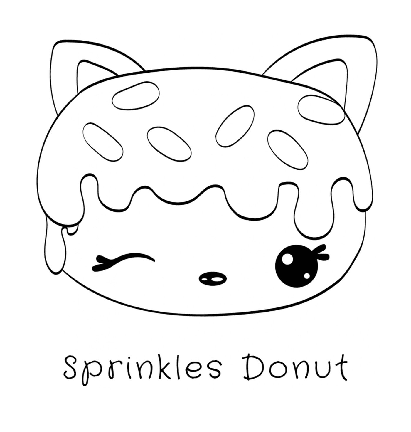 coloriage sprinkles donut
