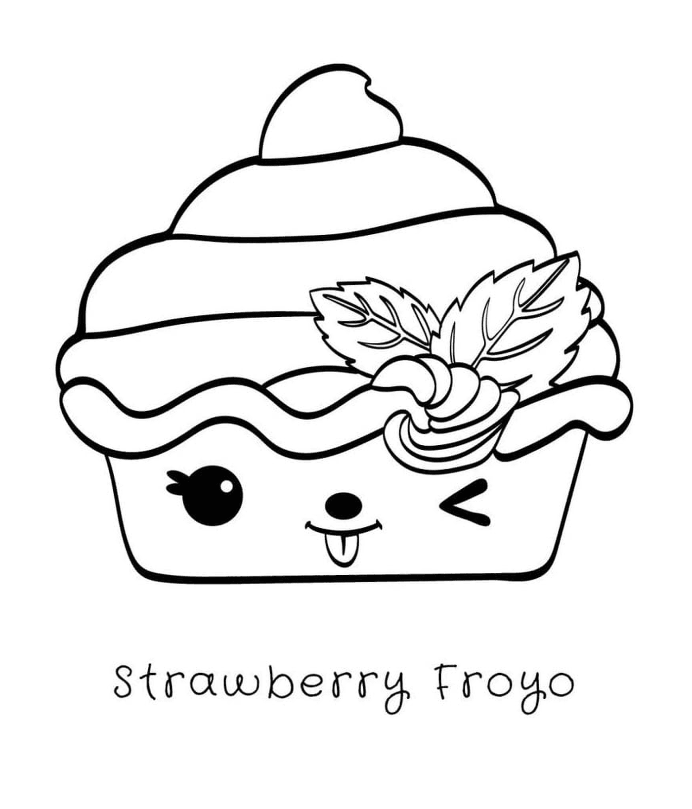 coloriage Strawberry Froyo Nums