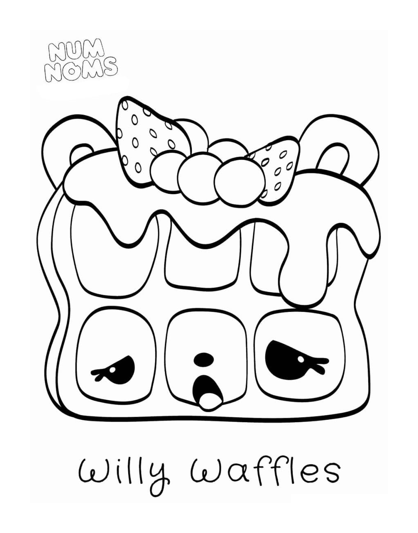 coloriage Willy Waffles Num Noms