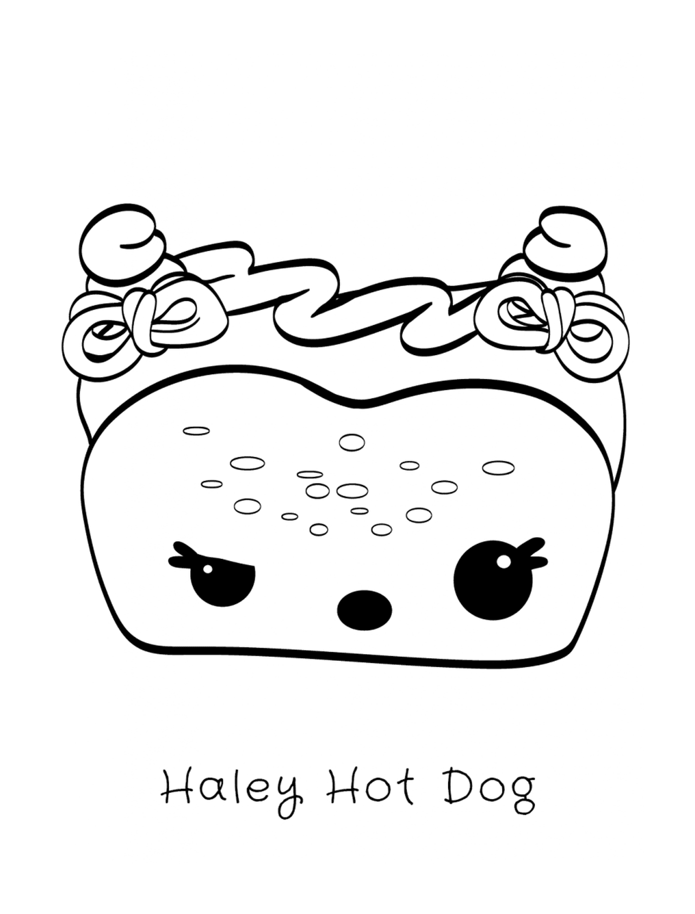 coloriage Haley Hot Dog