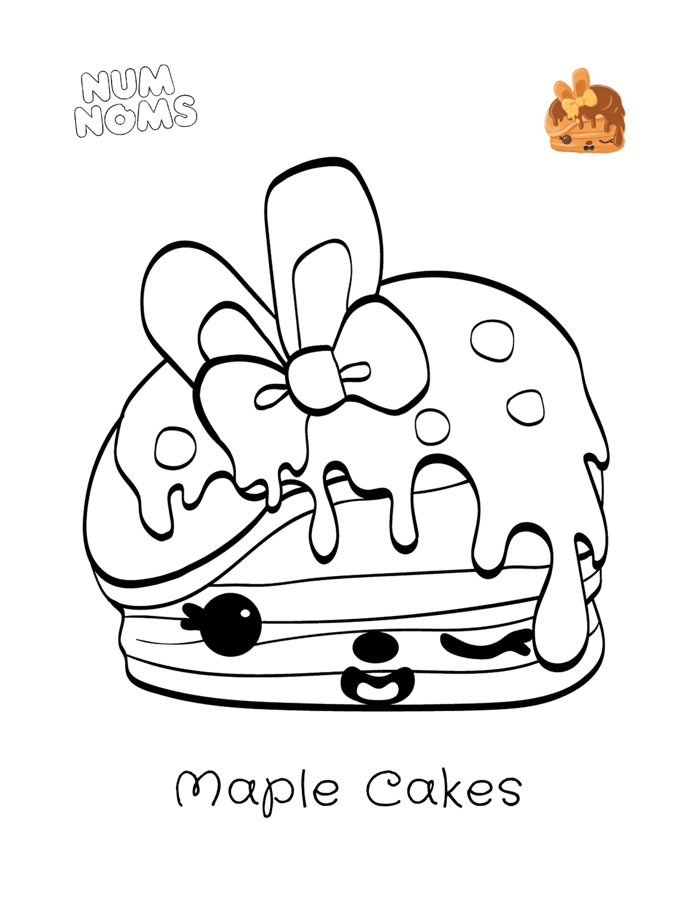coloriage Maple Cakes from Num Noms 2