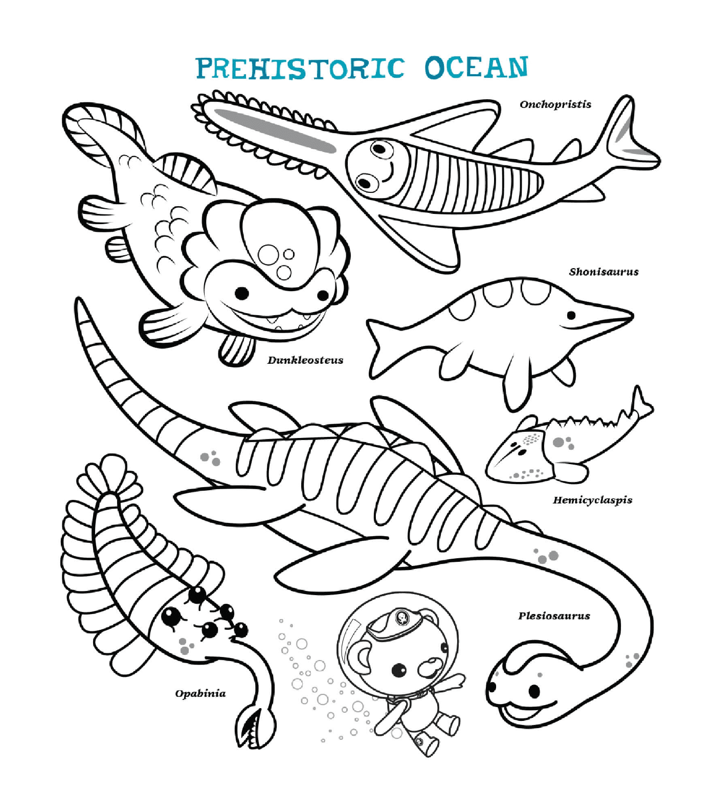 coloriage prehistoric ocean octonauts