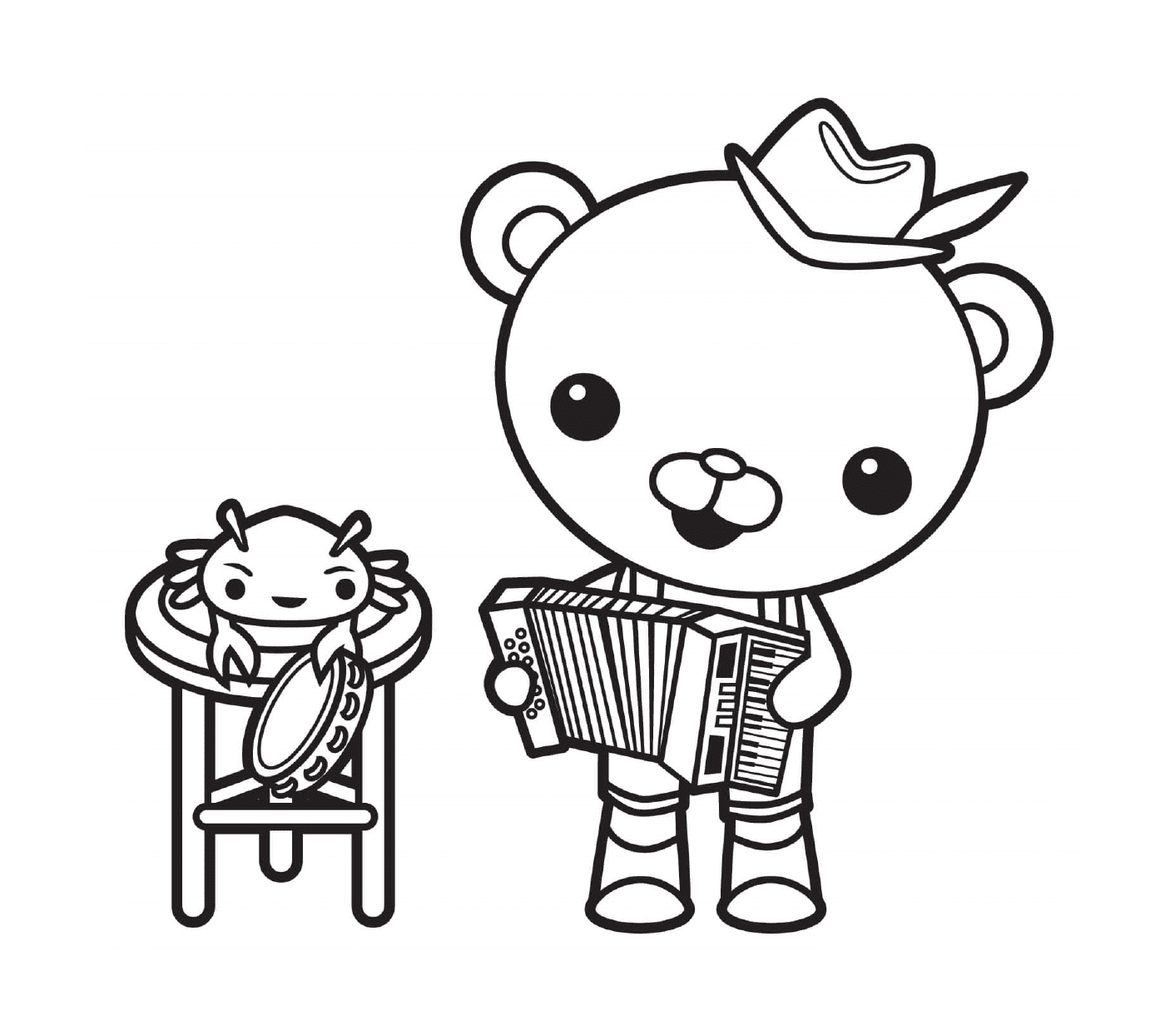 coloriage captain barnacles old time band octonauts