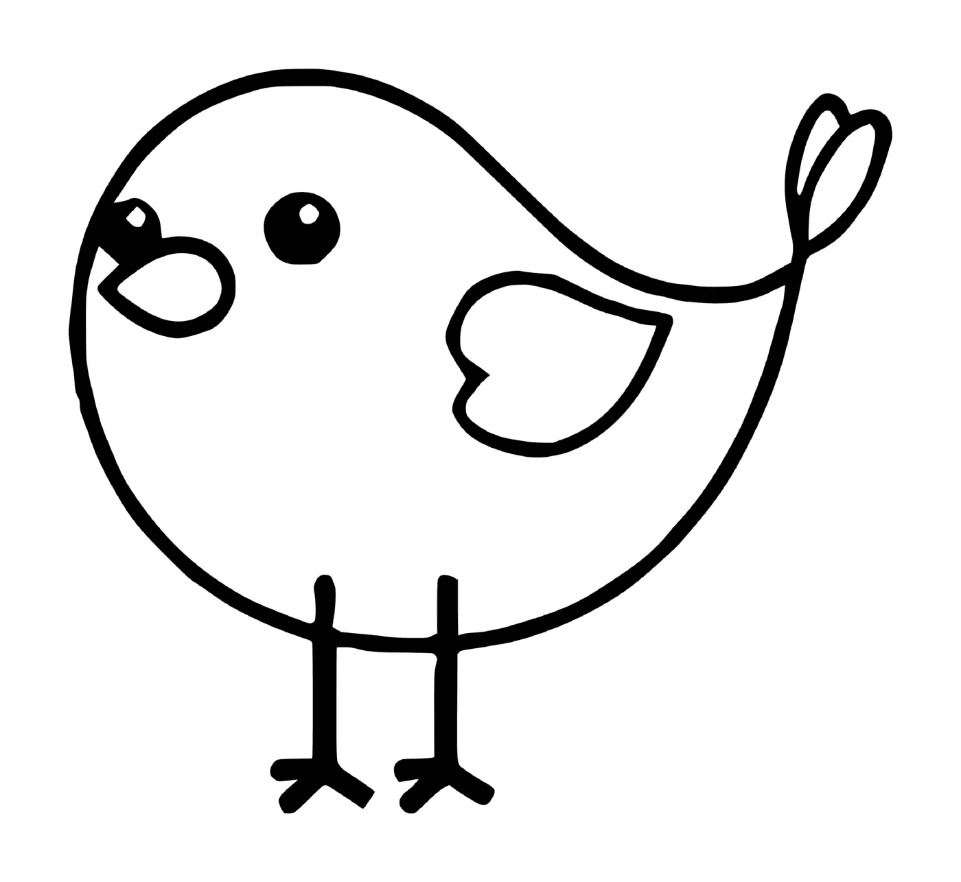 coloriage oiseau facile maternelle