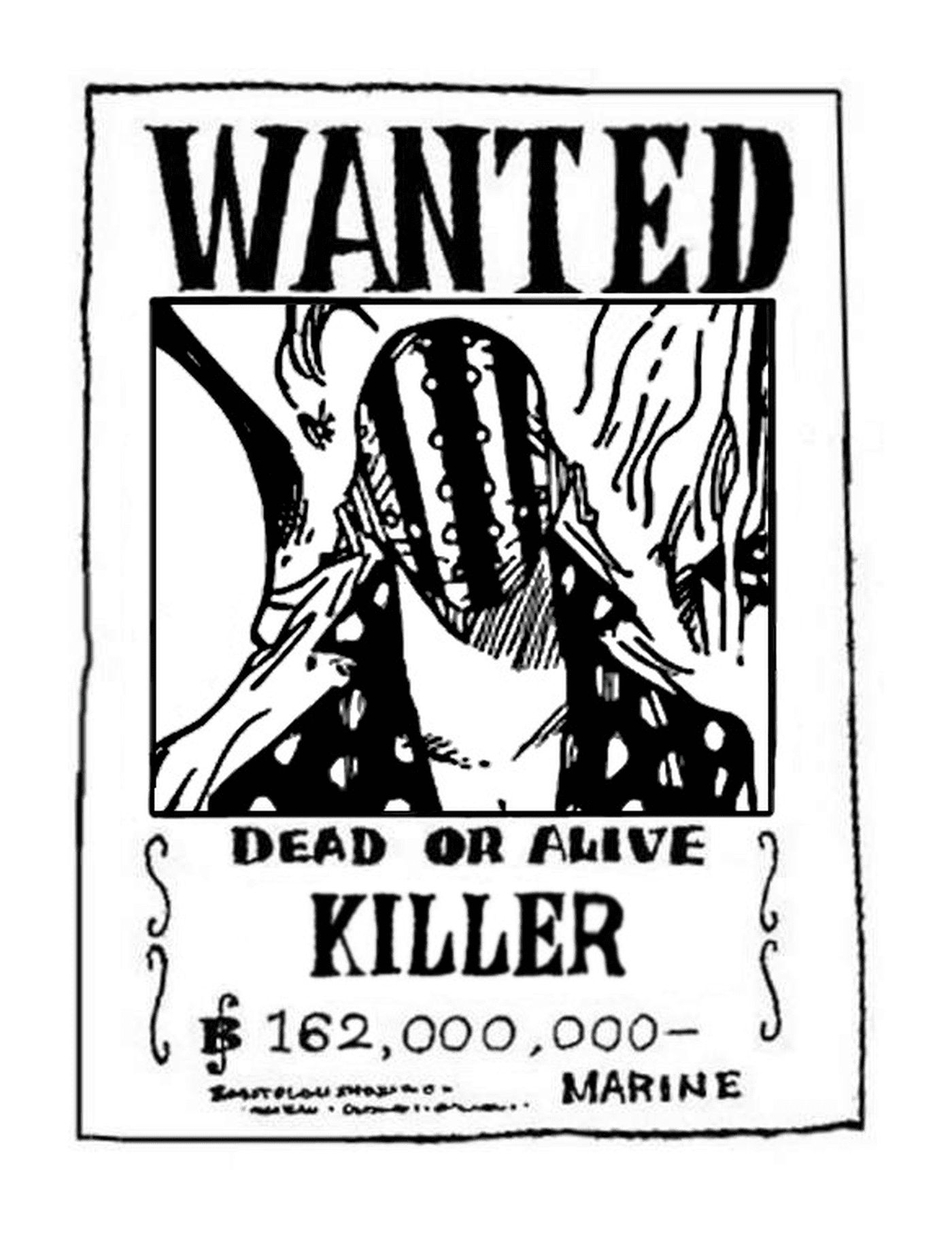 one piece wanted killer dead or alive