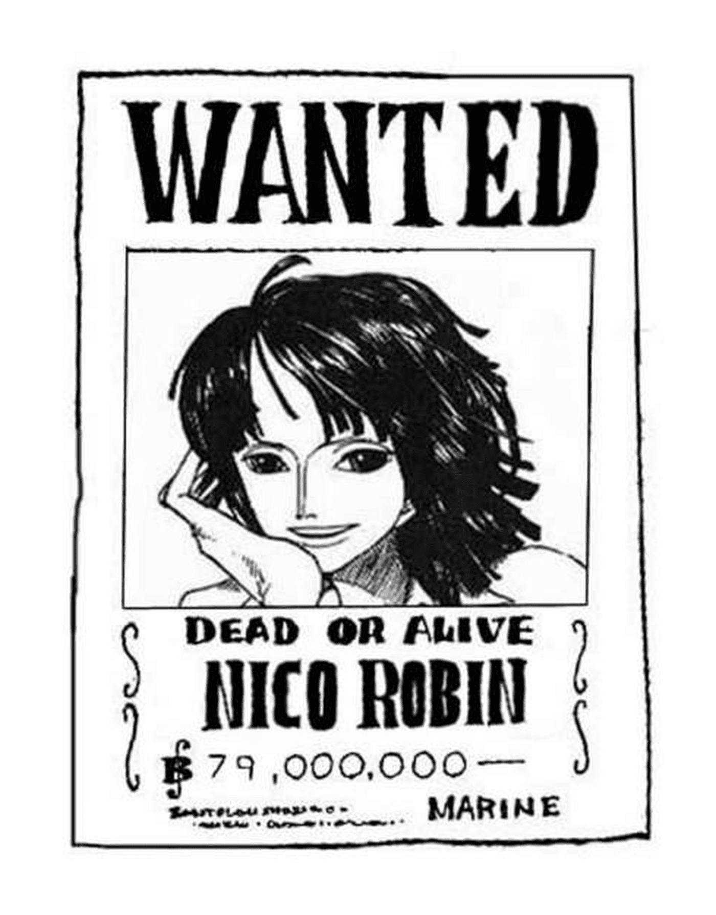 one piece wanted nico robin dead 2 or alive