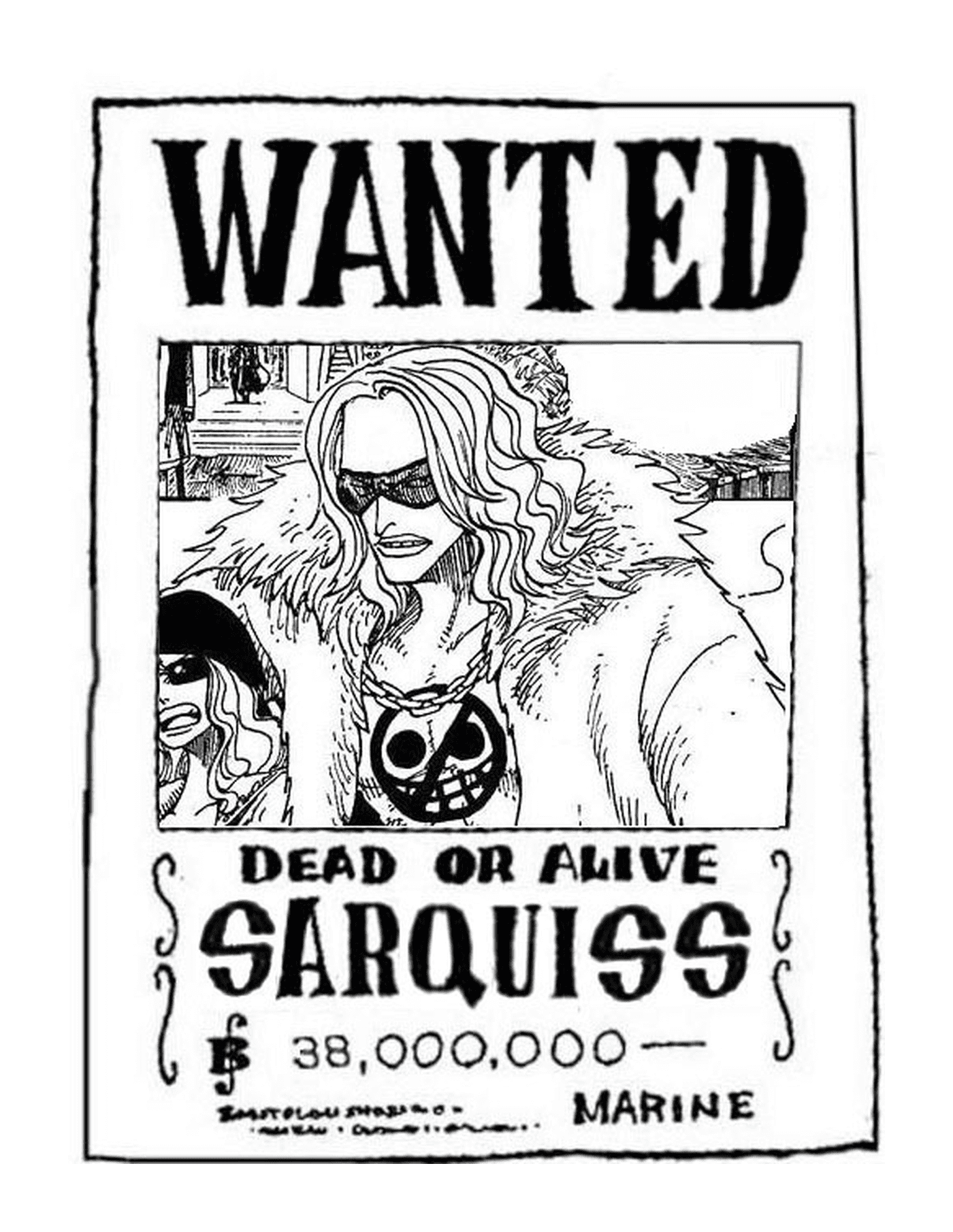 one piece wanted sarquiss dead or alive