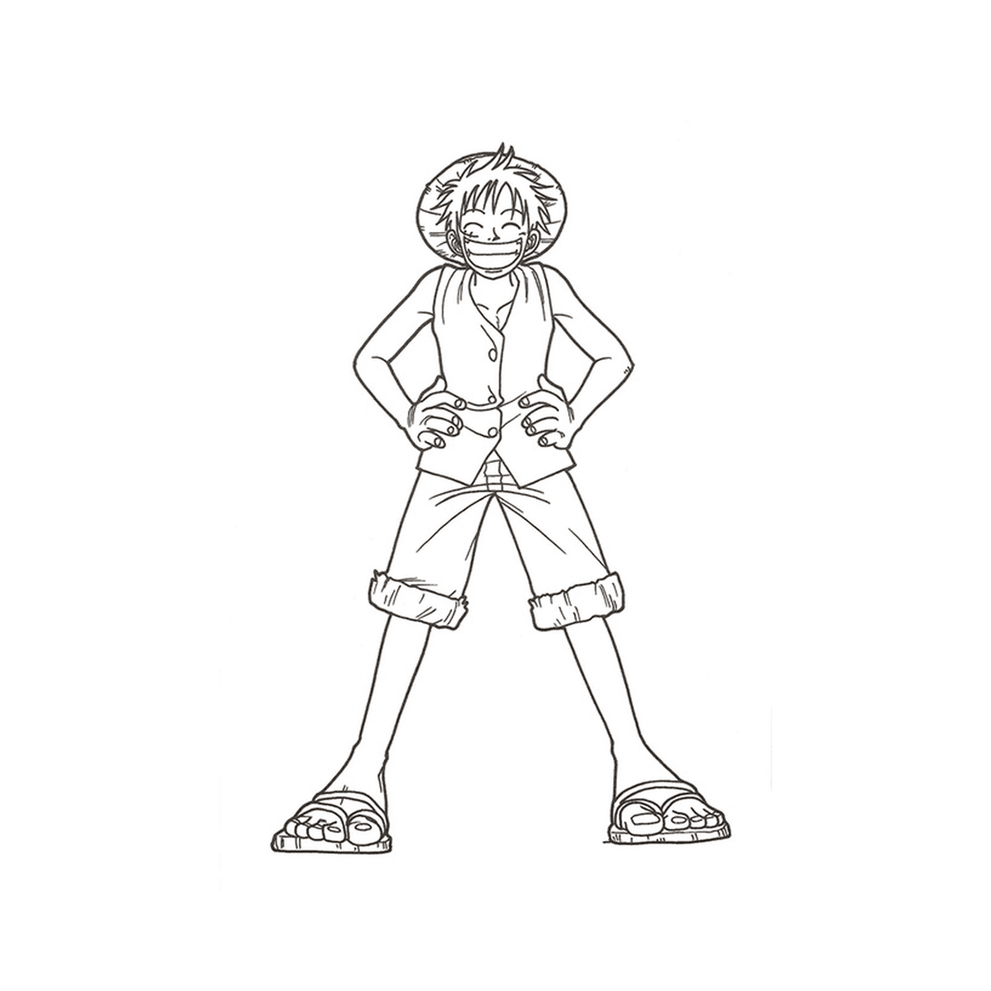 coloriage monkey d luffy onepiece