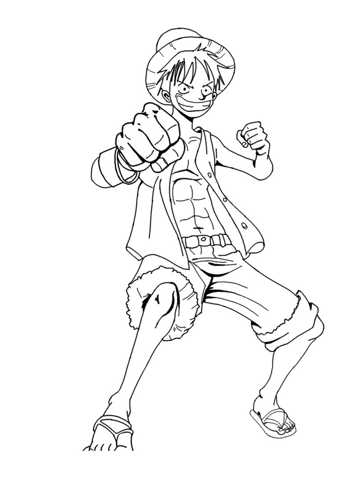 coloriage luffy 2 onepiece excite