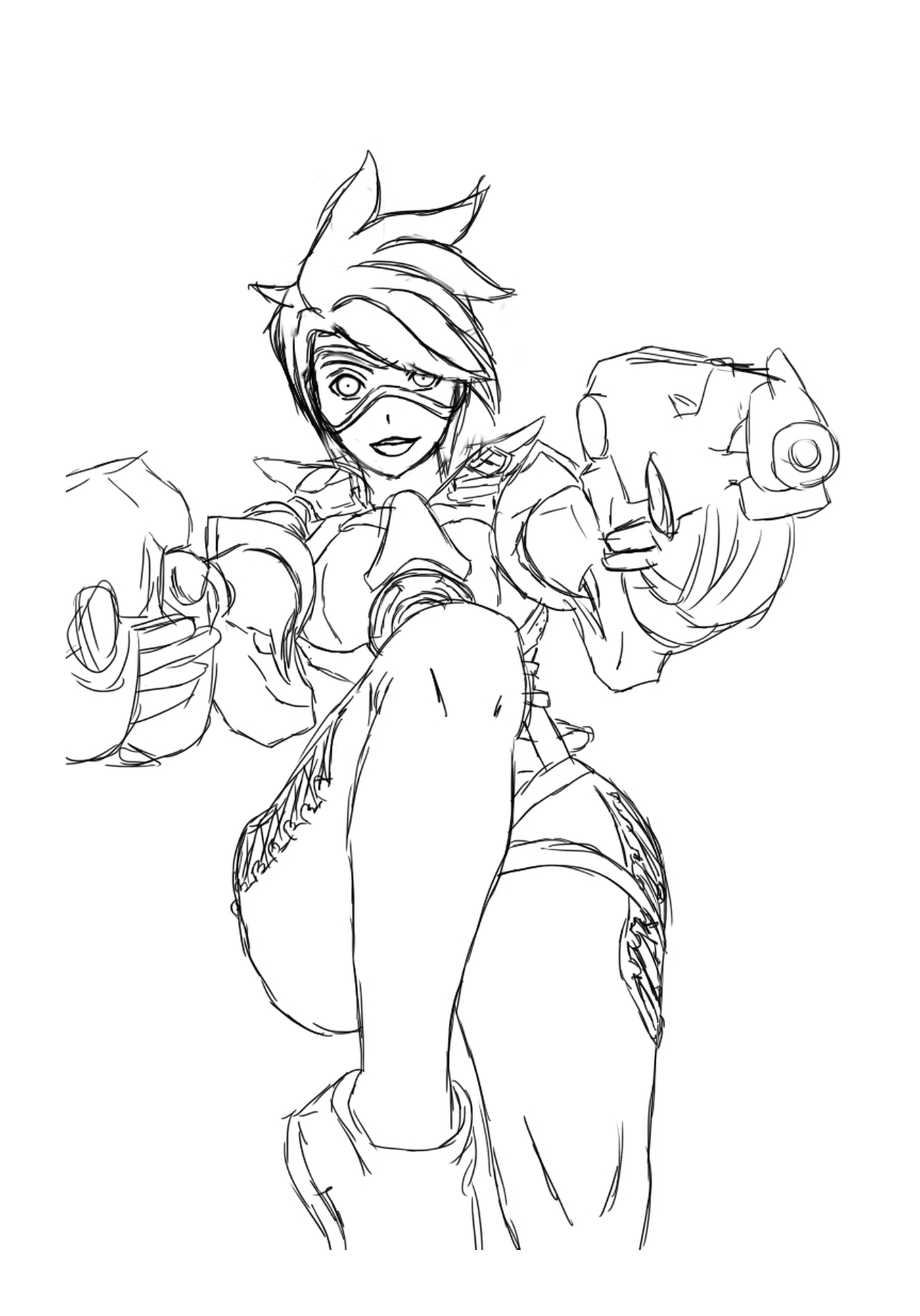 coloriage overwatch tracer by eremas