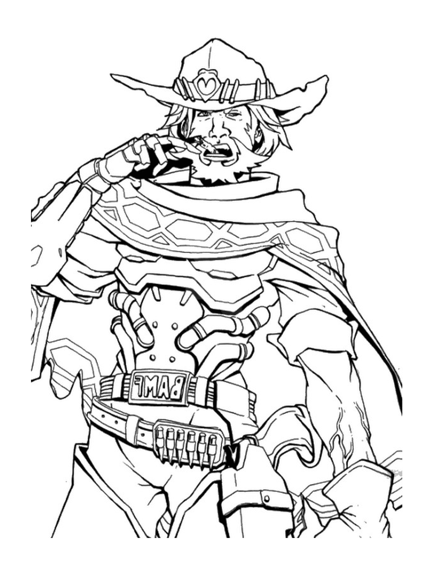 coloriage overwatch mccree heros dattaque