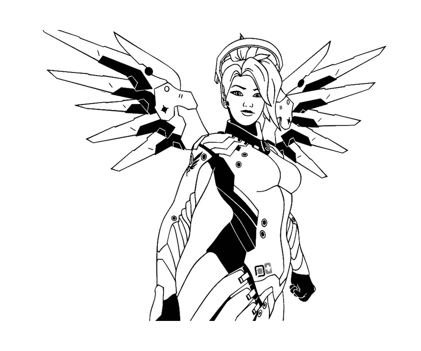 coloriage overwatch mercy
