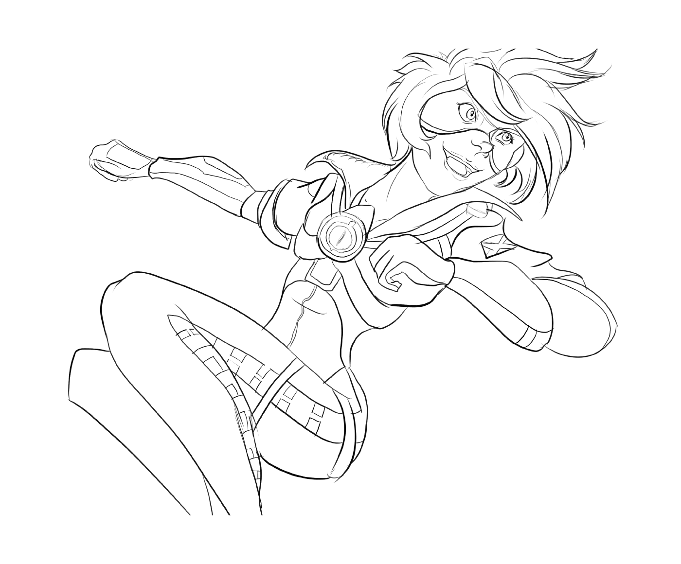 coloriage overwatch tracer line by fayed