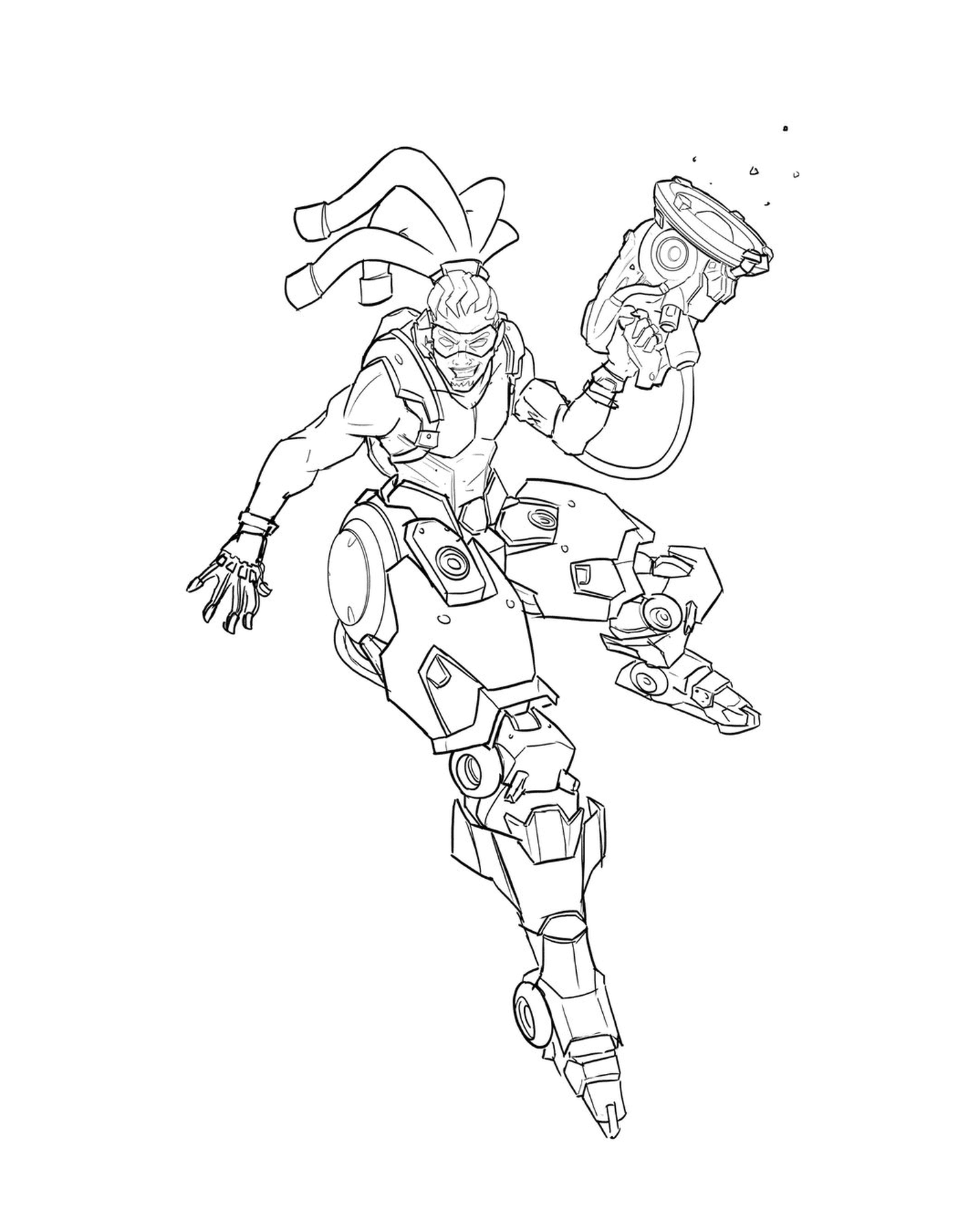 coloriage overwatch Lucio Sonic Amplifier