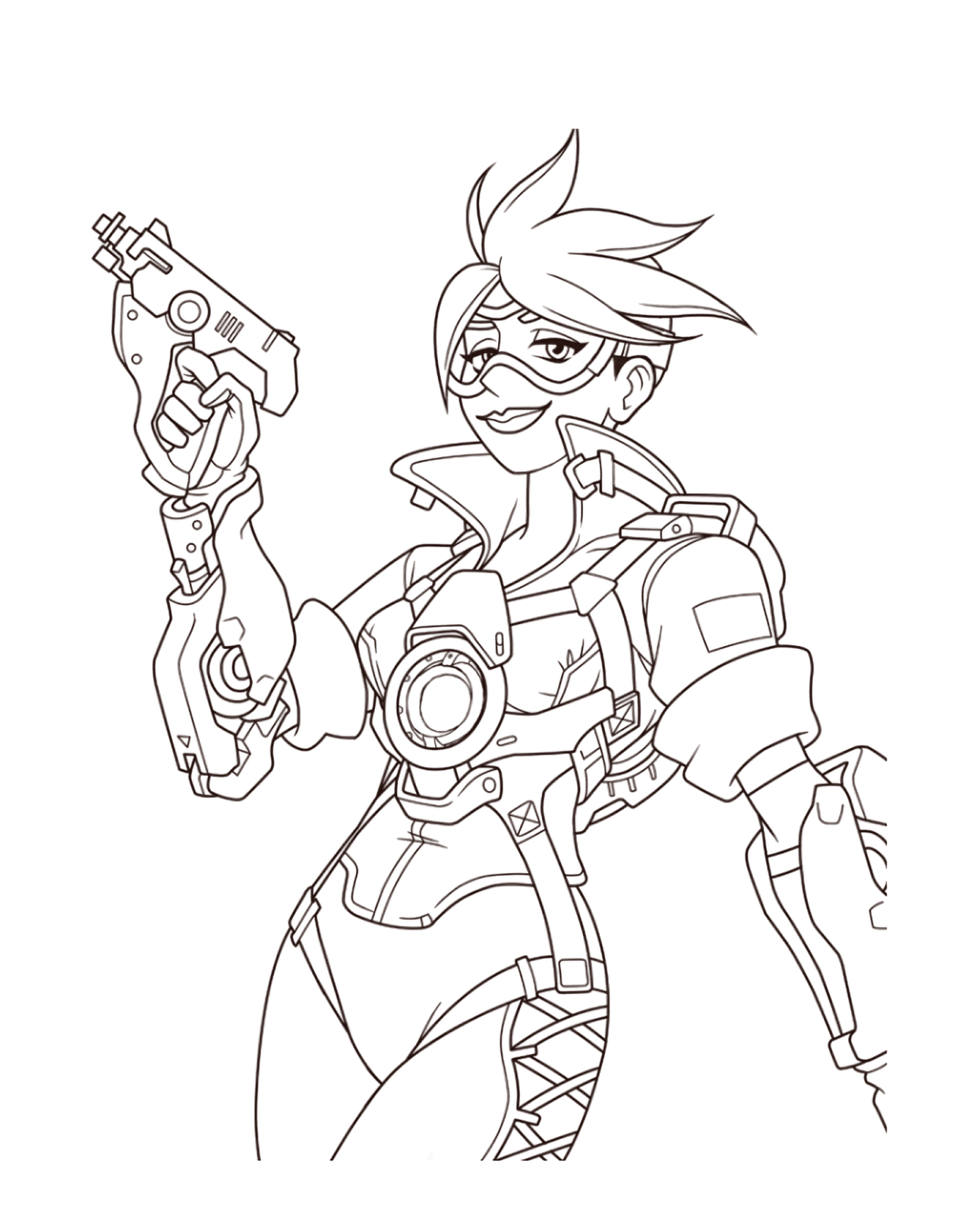 coloriage overwatch tracer role damage