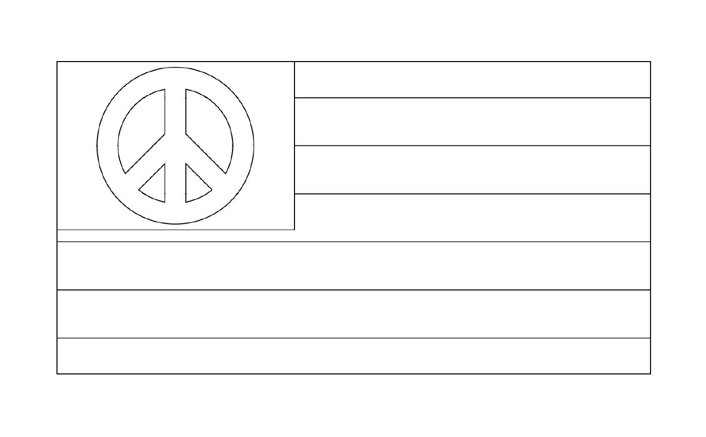 coloriage drapeau americain symbole de paix
