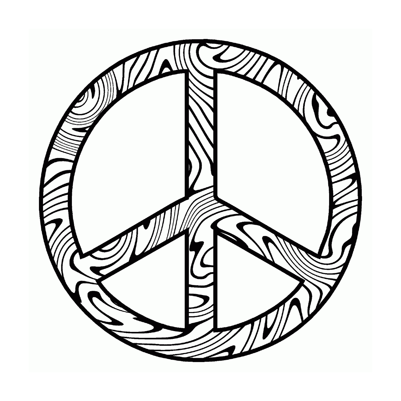 coloriage symbole paix abstrait