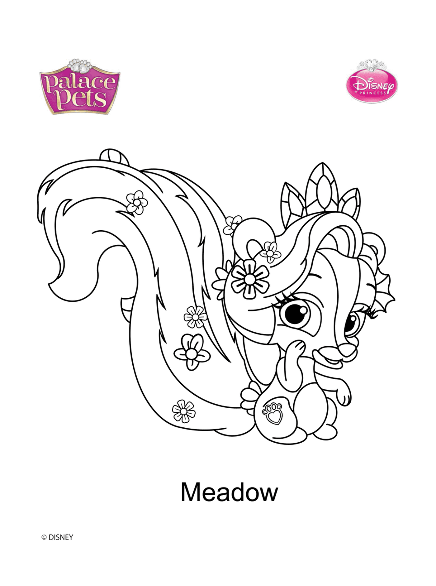 coloriage palace pets meadow disney
