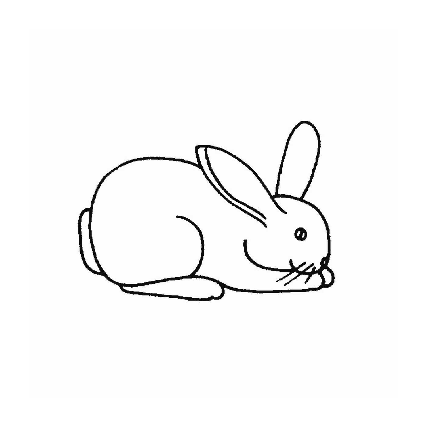 coloriage paques lapin blanc