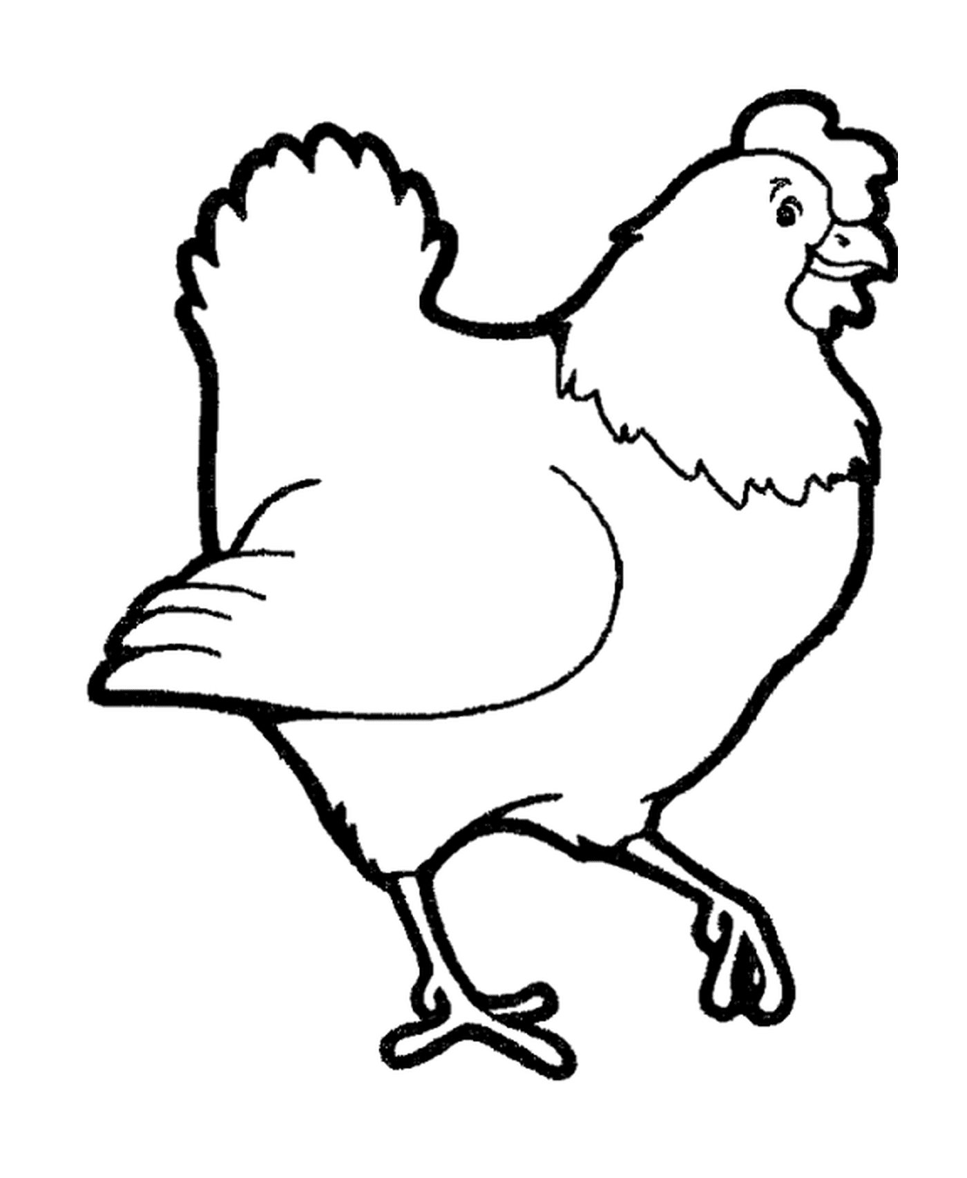 coloriage paques dessin poulet maternelle