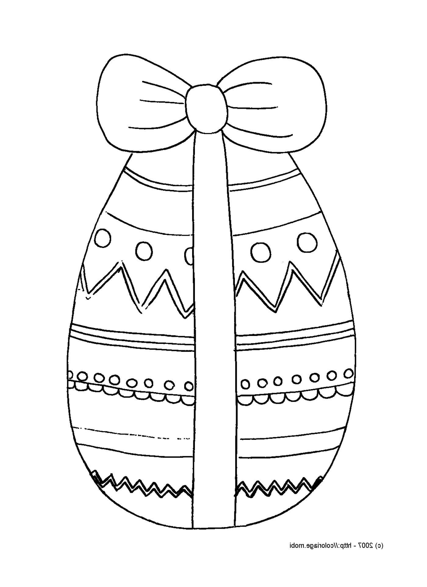 coloriage oeuf de paques emballe