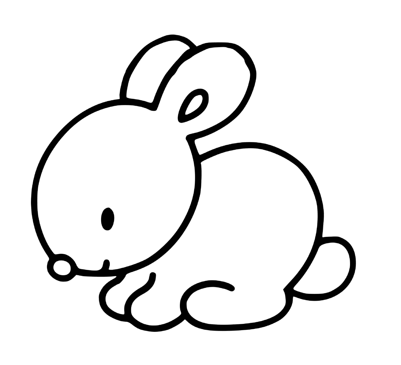 coloriage petit lapin maternelle paques facile