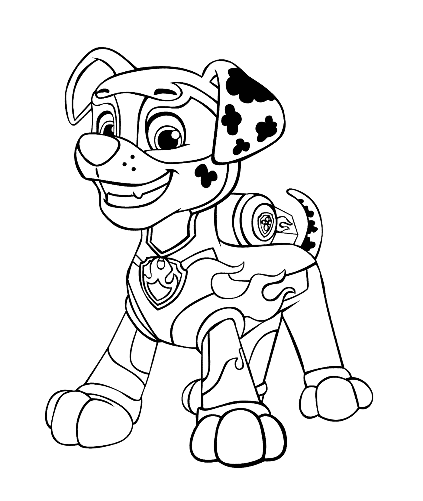 coloriage Super Patrouille Marcus Mighty Pups