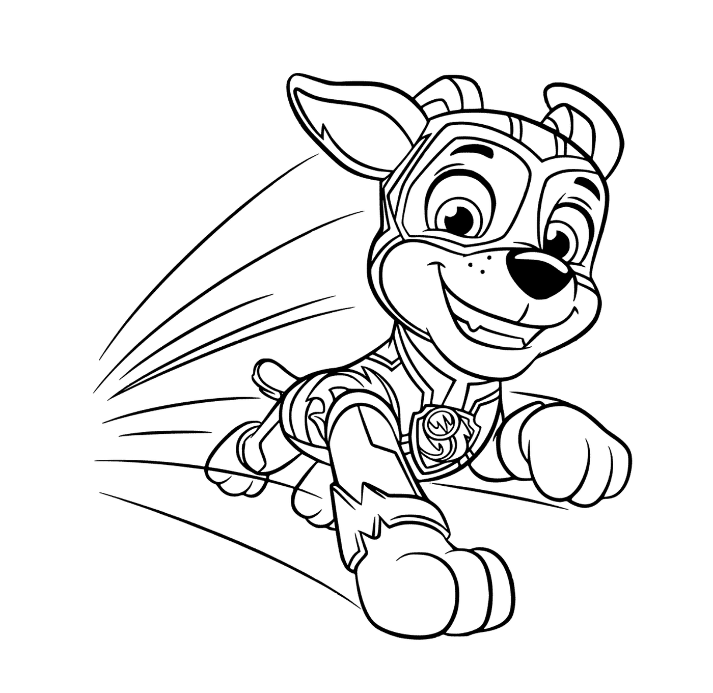 coloriage super patrouille Mighty Pups Chase