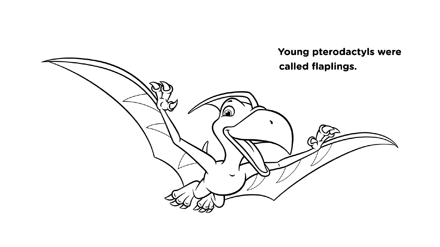 coloriage Flying Dinosaure Pterodactyl