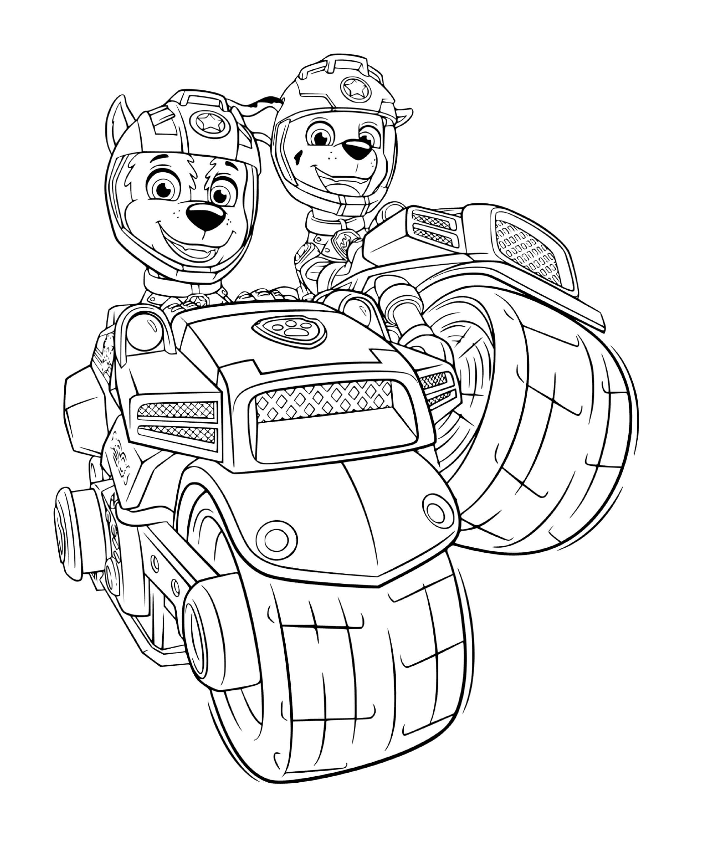 coloriage marshall chase moto pups