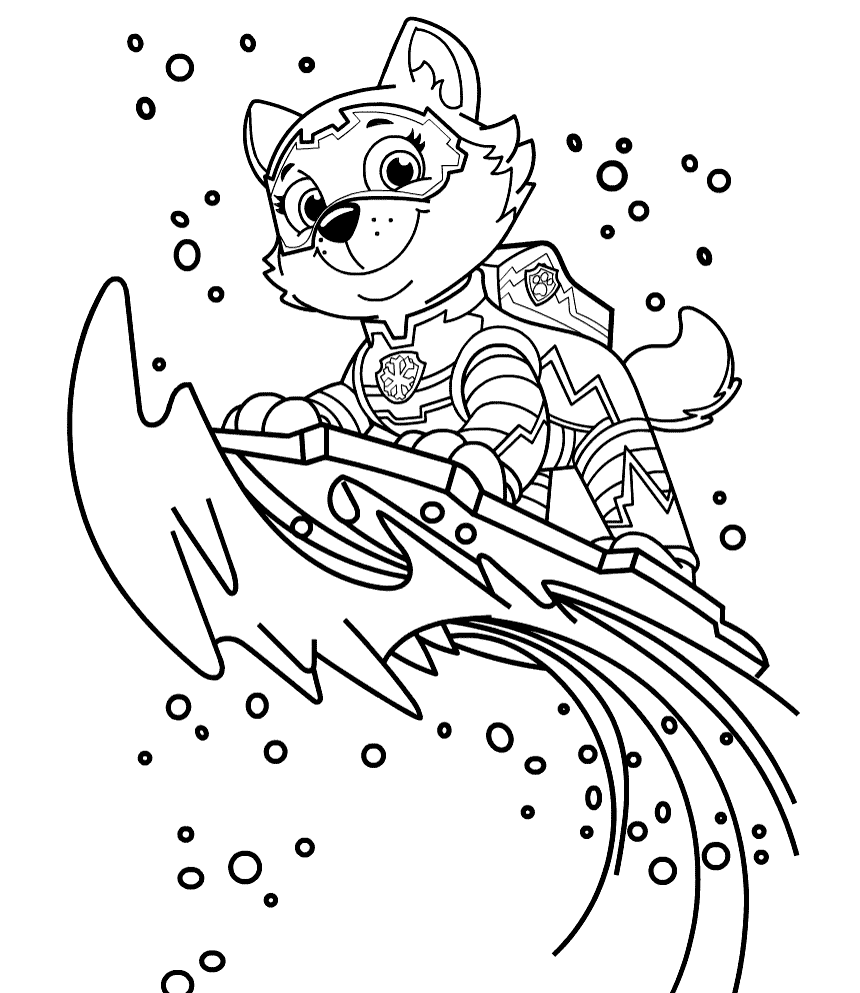 coloriage Mighty Pups Pat Patrouille Everest