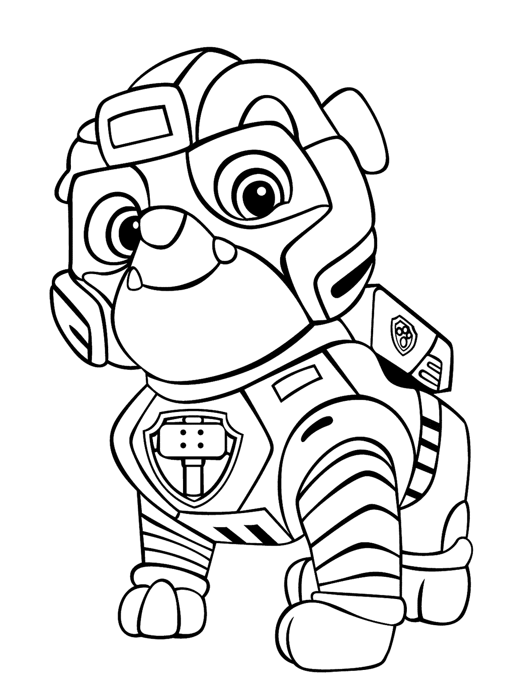 coloriage Strong ruben Mighty Pups