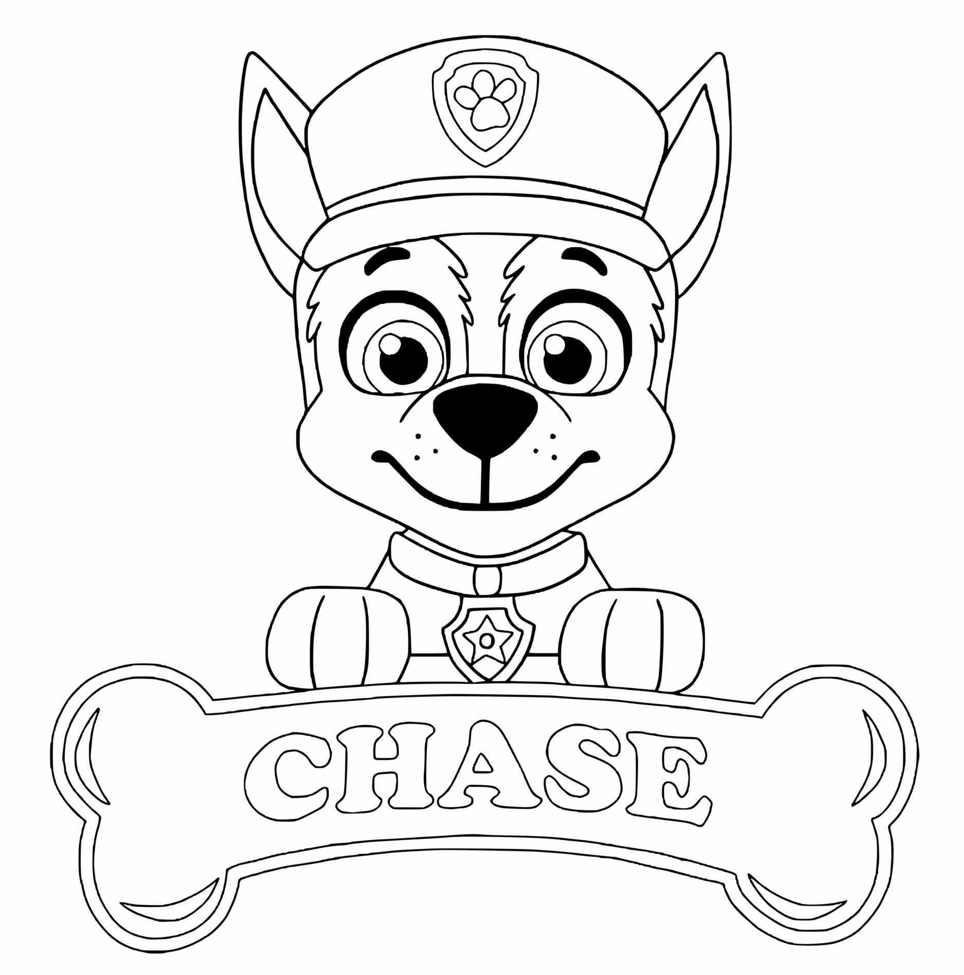 coloriage Chase Chien Paw Patrol Aime Les Bateaux De Police