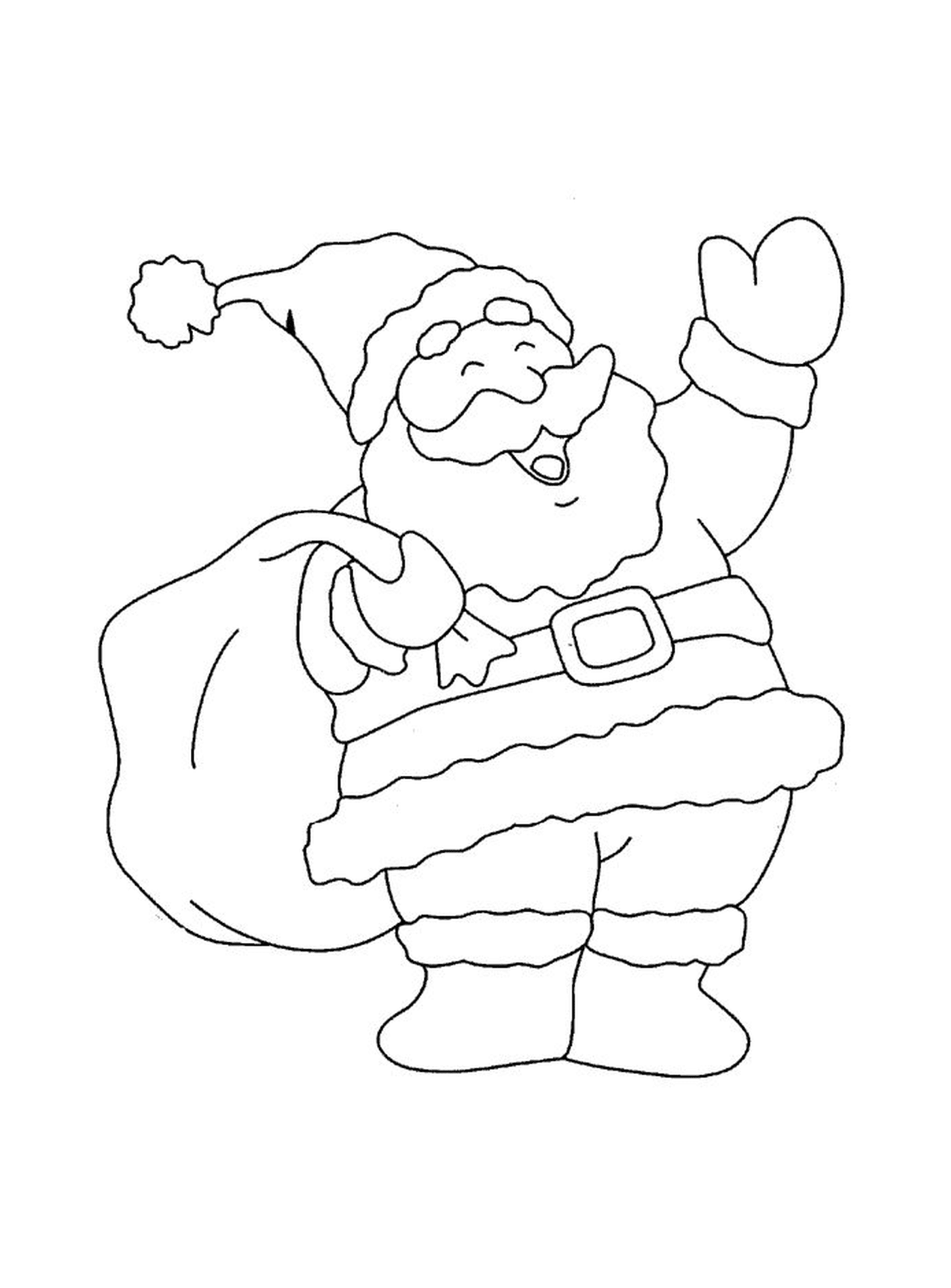 coloriage pere noel coucou