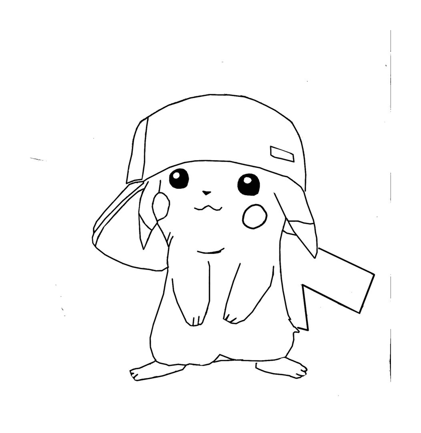 coloriage pikachu swag cool