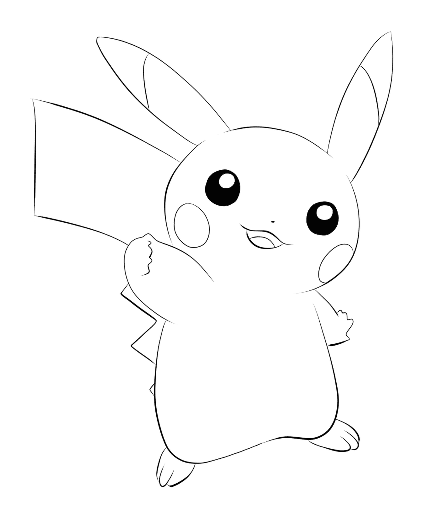 coloriage pikachu pokemon 2