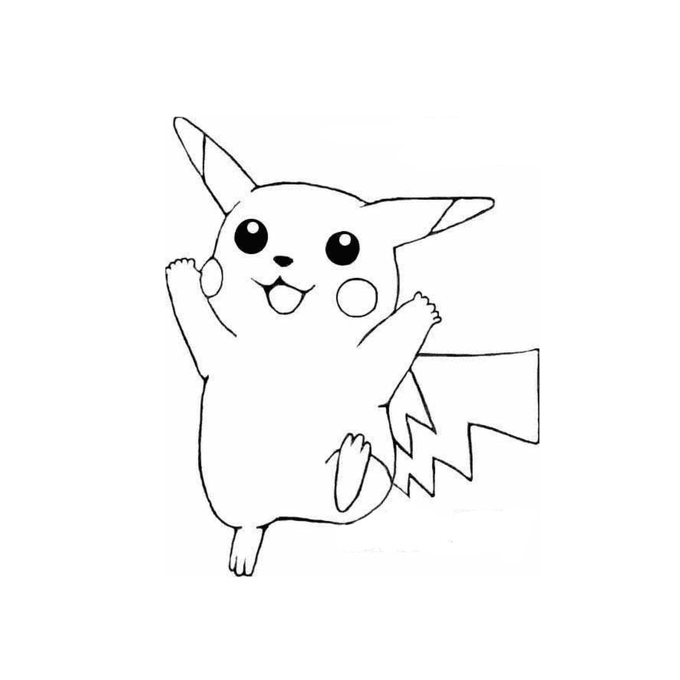coloriage pikachu facile