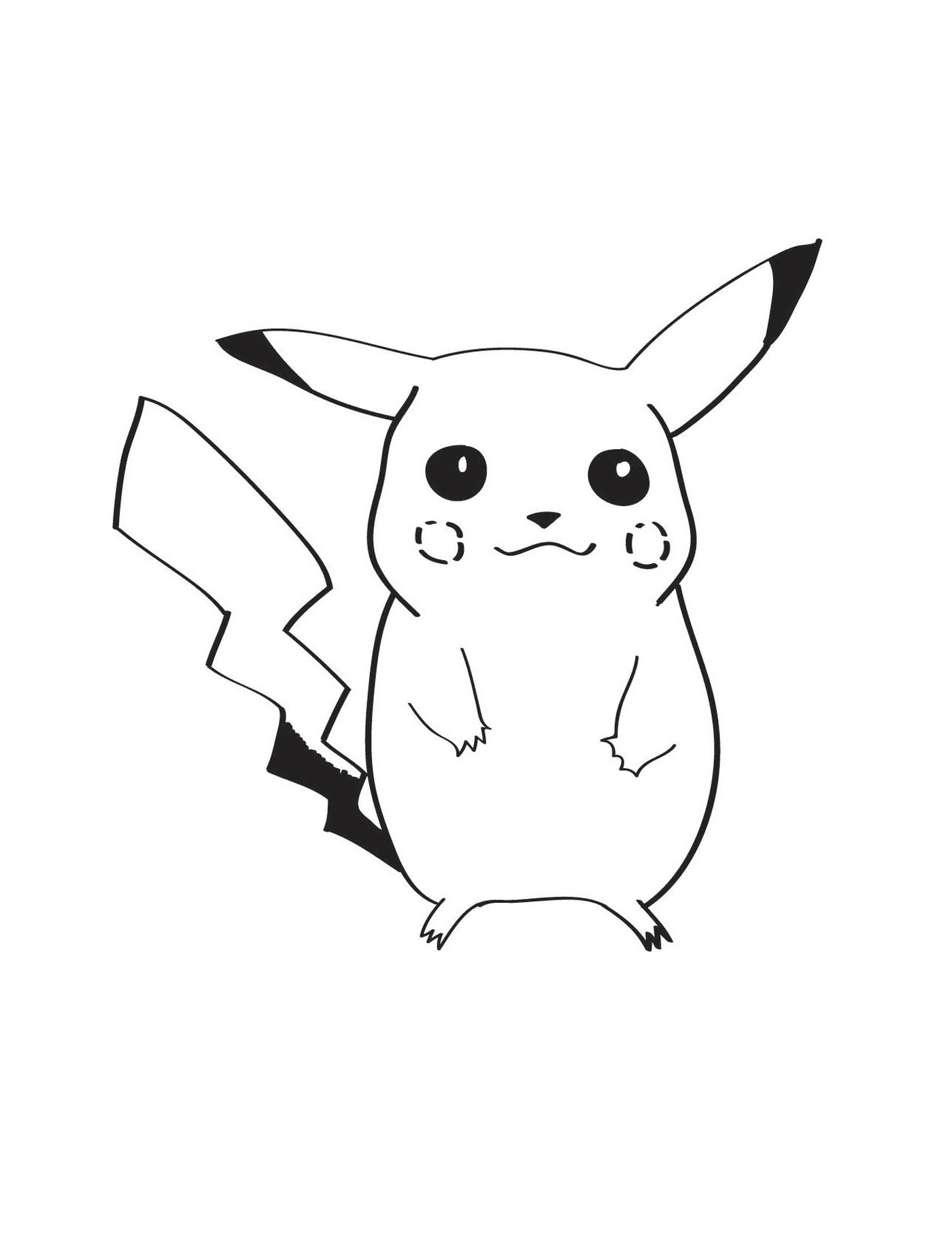 coloriage pikachu dessin