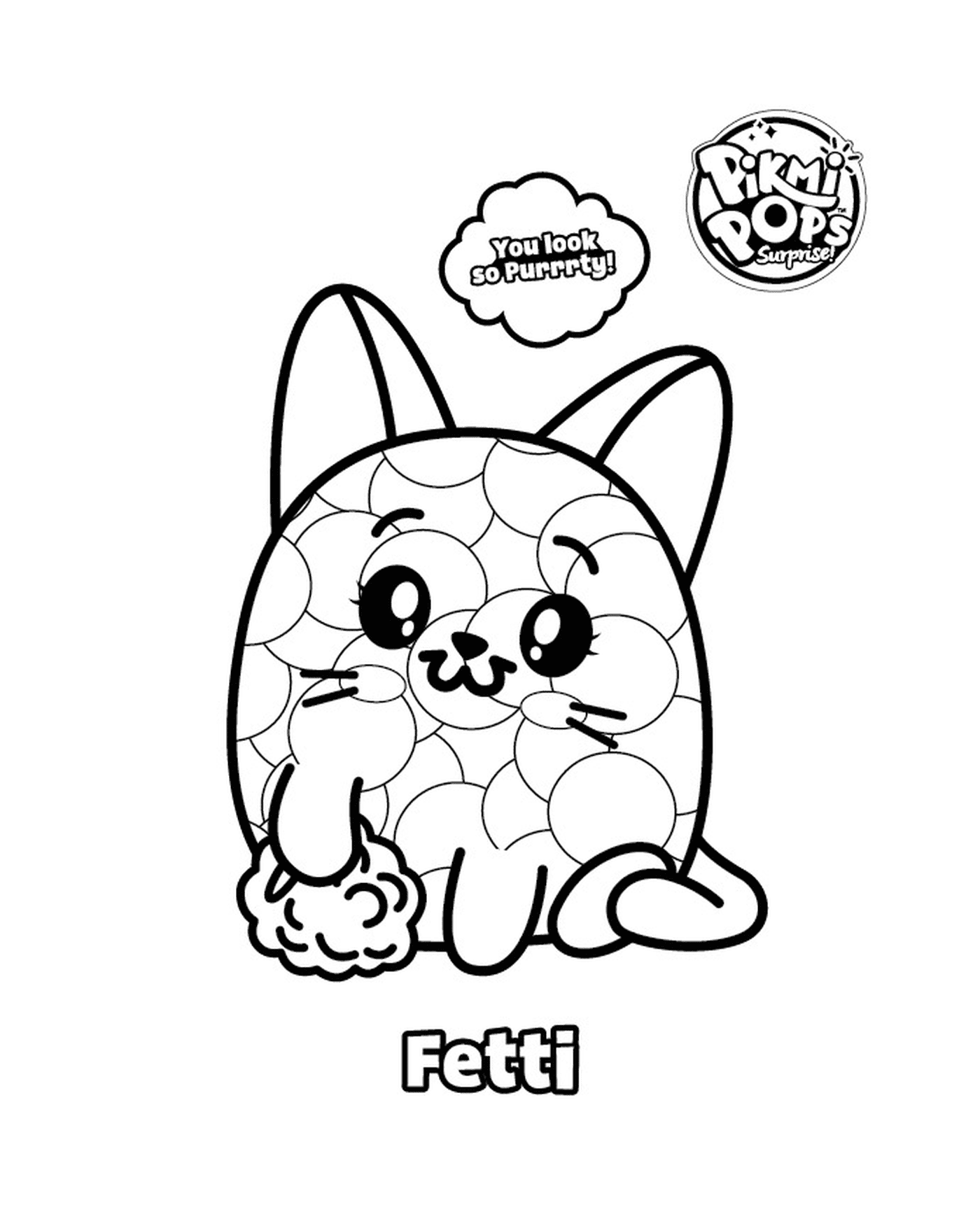 coloriage Pikmi Pops Coloring Cat Fetti
